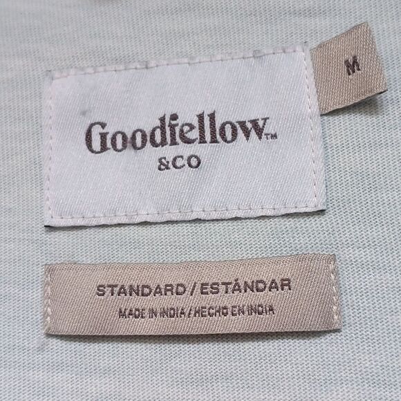 NWOT Goodfellow & Co Men's Soft Aqua  Blue Long Sleeve Tee - Picture 2 of 4